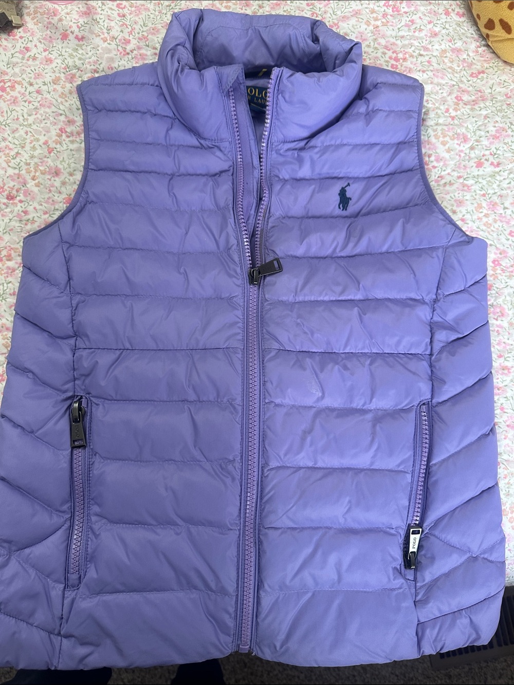 Ralph Lauren Girls' Lavender Quilted Puffer Vest